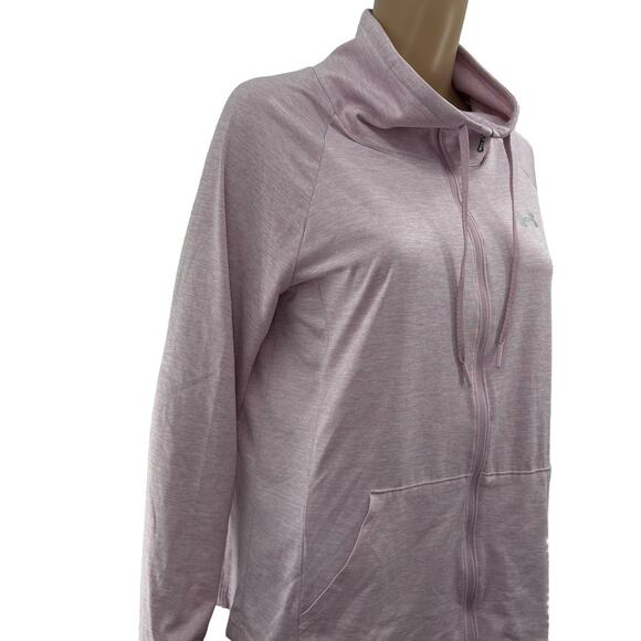 Under Armour Pink Fog UA Tech Twist Full Zip Sweatshirt - Picture 8 of 13